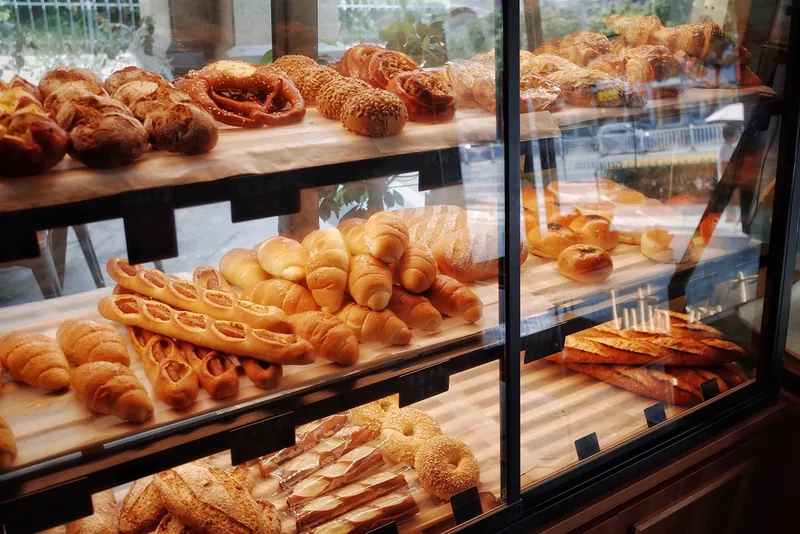 The pastry display case at Dreamlight Cafe